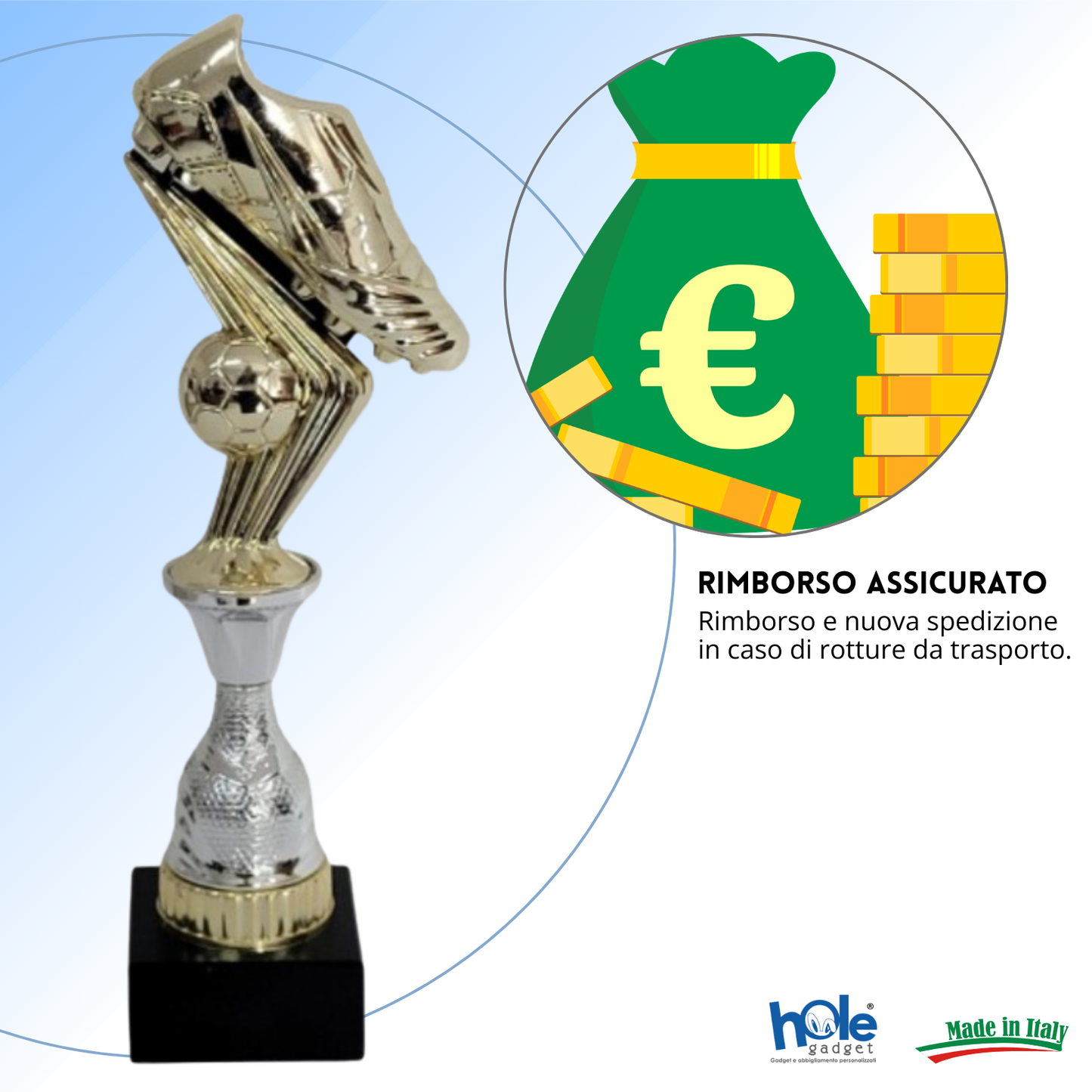 Premio calcistico personalizzato 28 cm | Cod. 14.554