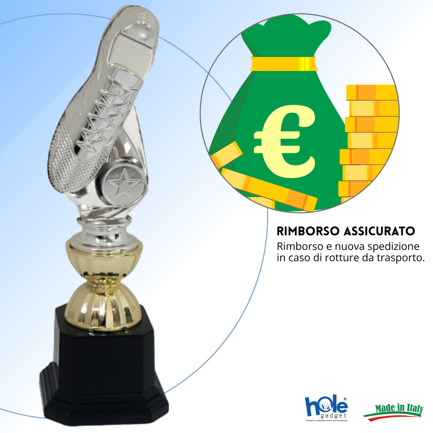 Premio calcistico personalizzato 26 cm | Cod. 14.540C