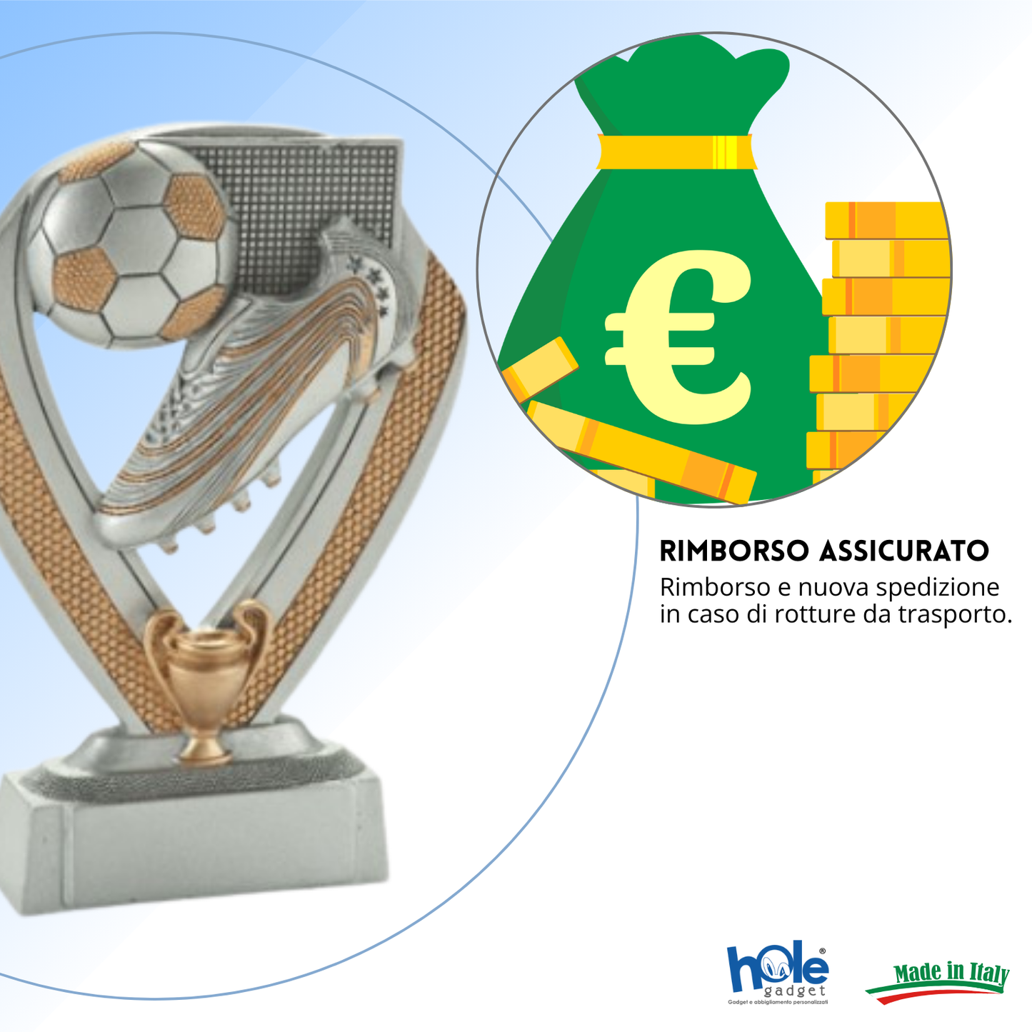 Premio calcistico da 10 cm personalizzato | Cod. 14.489