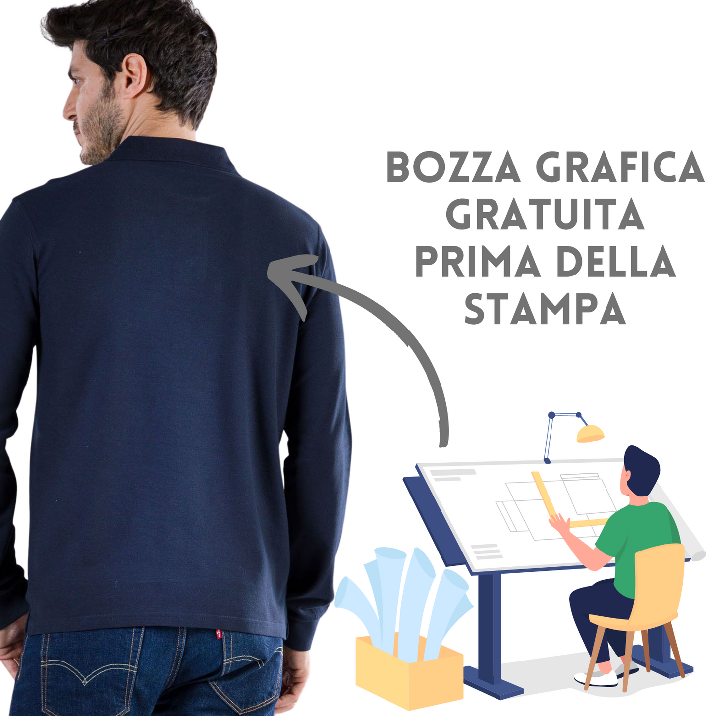 Polo personalizzate a manica lunga | Cod. BS210