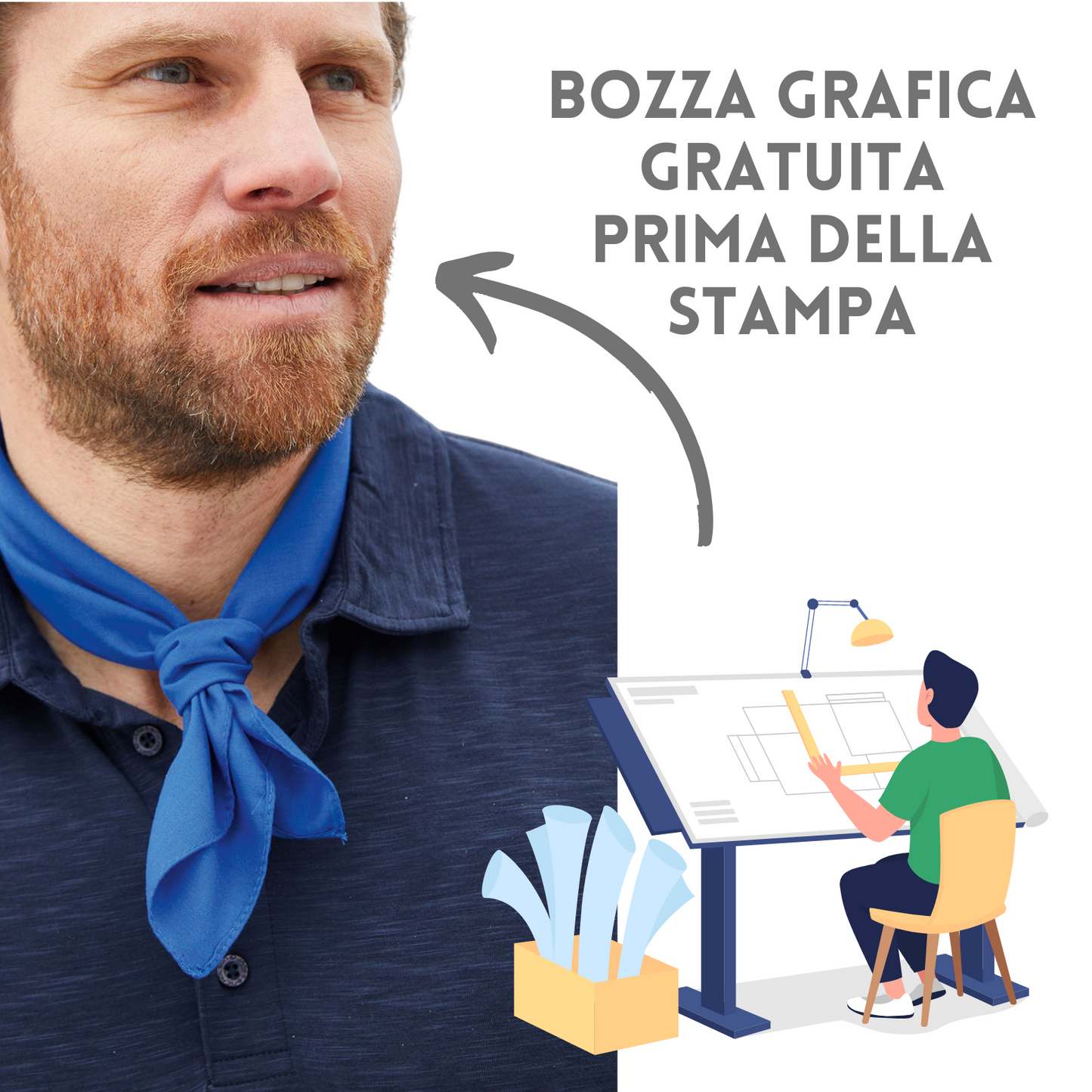 Fazzoletto personalizzato multiuso