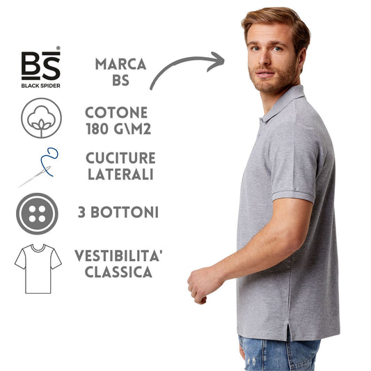 Polo personalizzate marchio BS | Cod. BS201