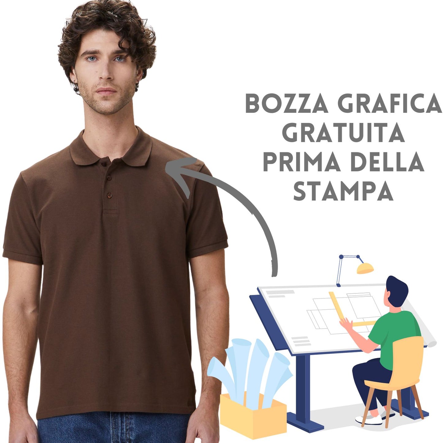 Polo personalizzate marchio BS | Cod. BS201