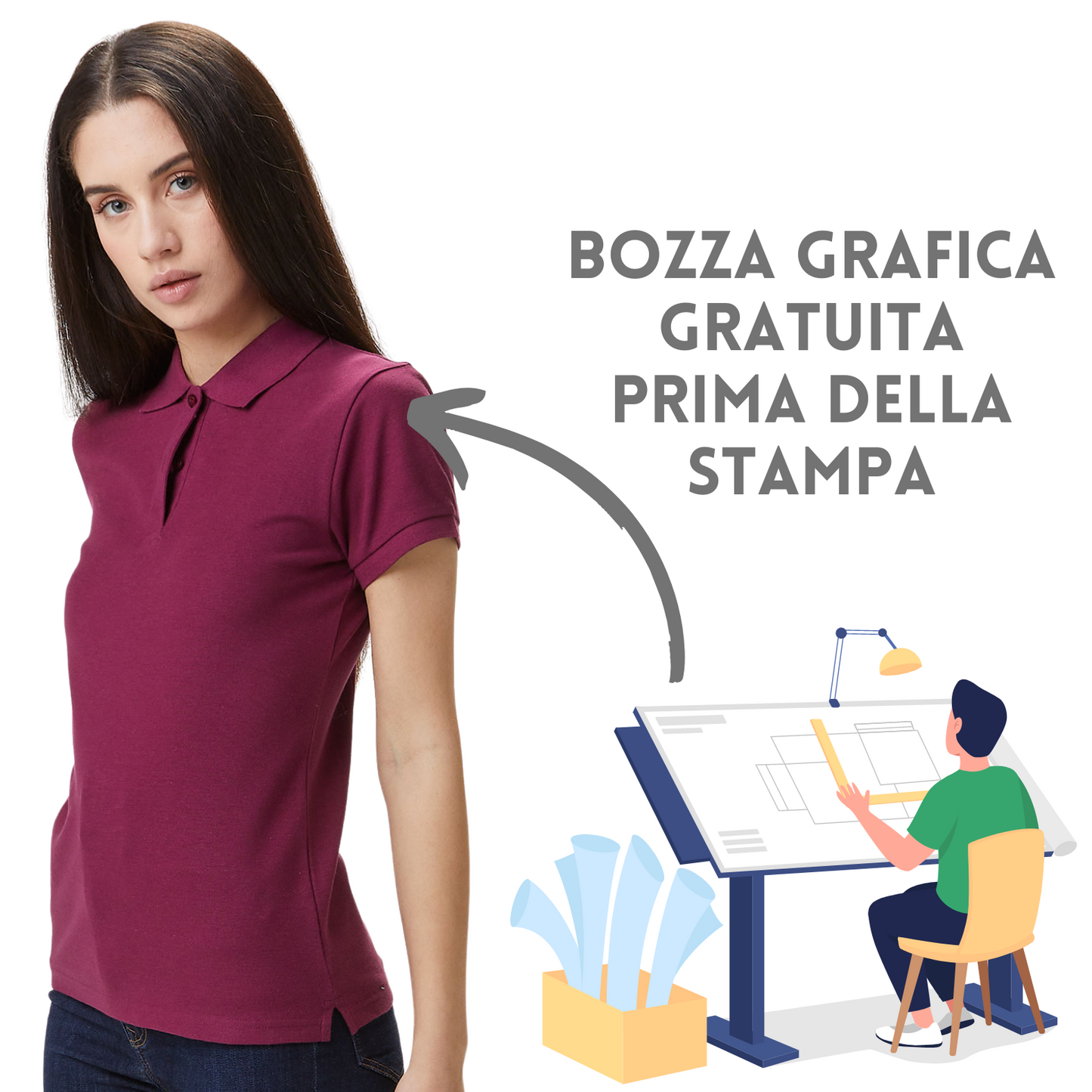 Polo personalizzate da donna | Cod. BSW201