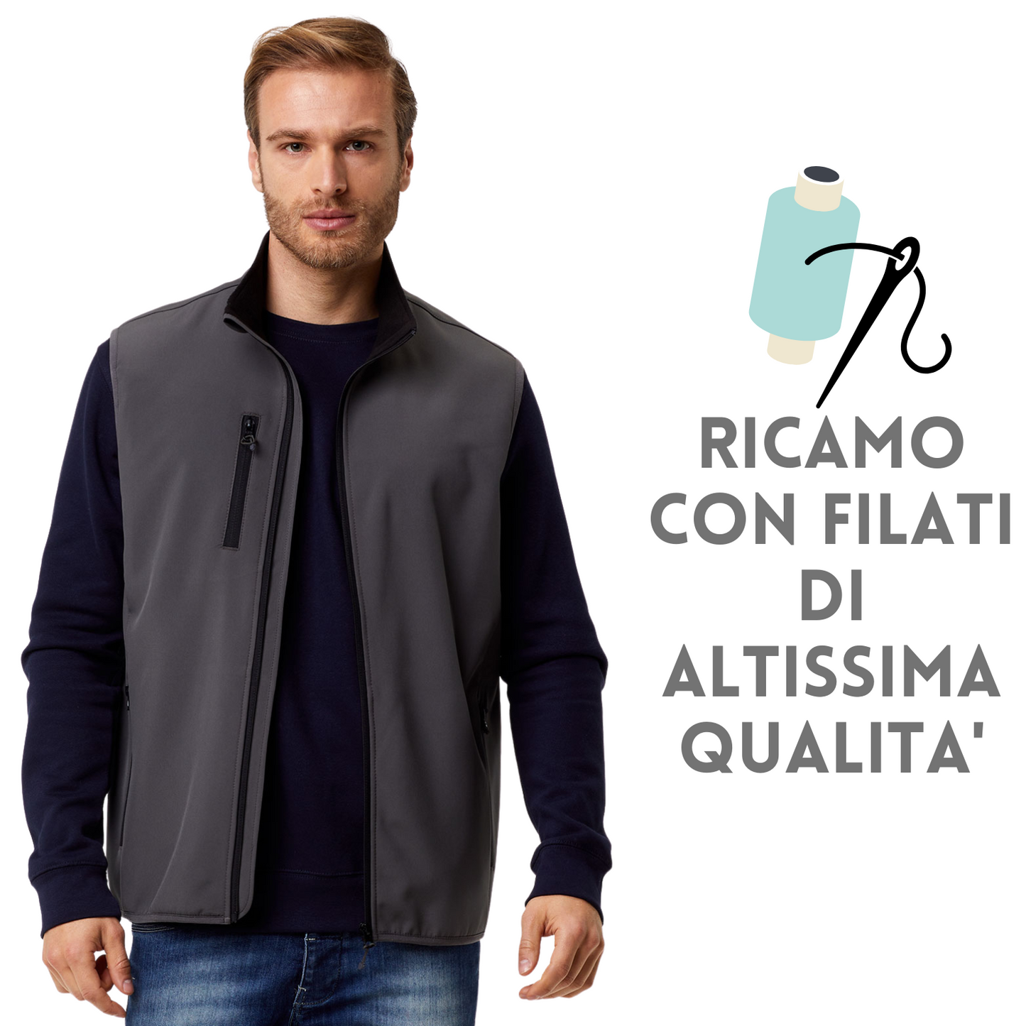 Gilet smanicato da lavoro personalizzato