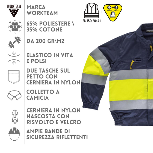 Giacca da lavoro ad alta visibilità personalizzata