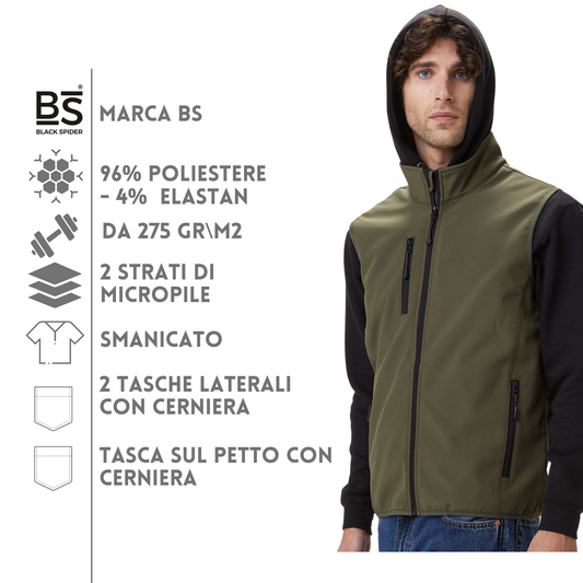 Gilet smanicato da lavoro personalizzato