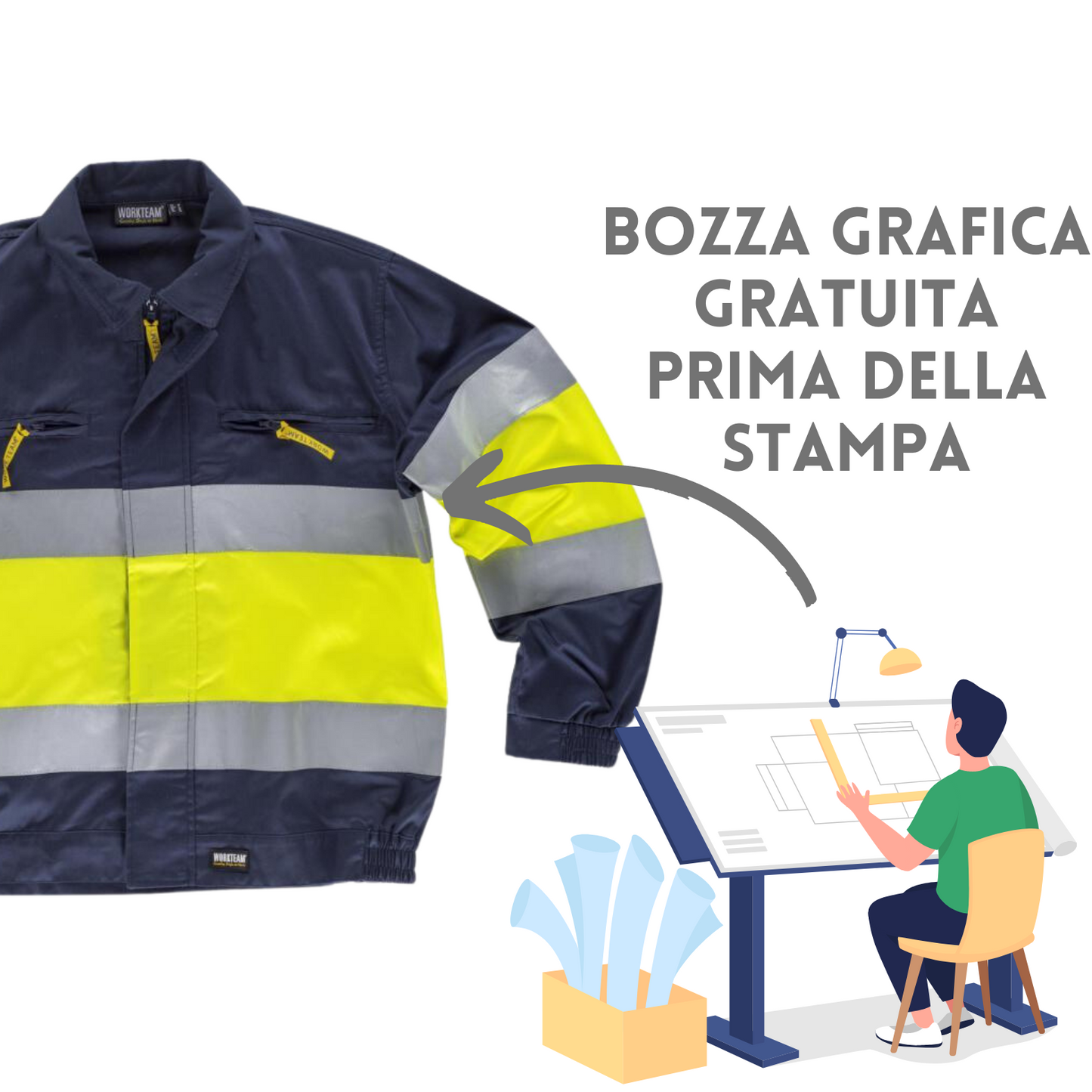 Giacca da lavoro ad alta visibilità personalizzata