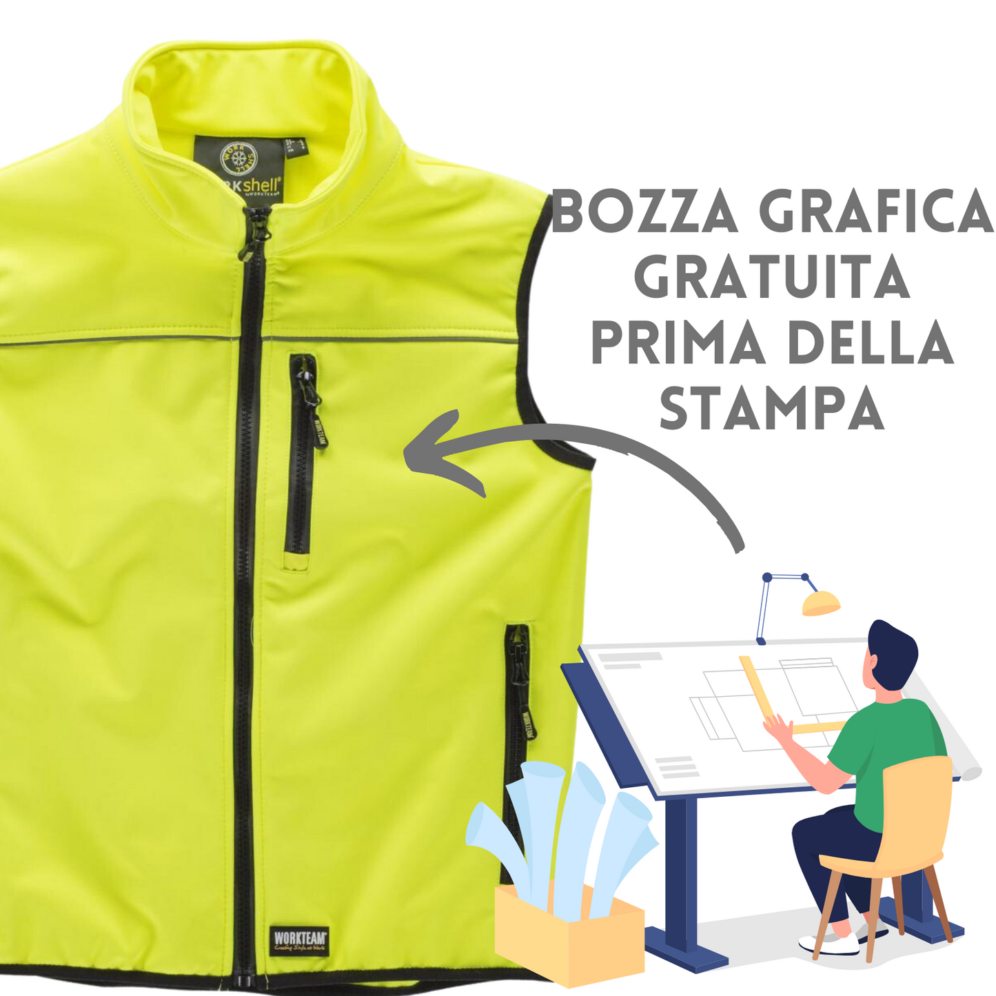 Gilet alta visibilità personalizzato