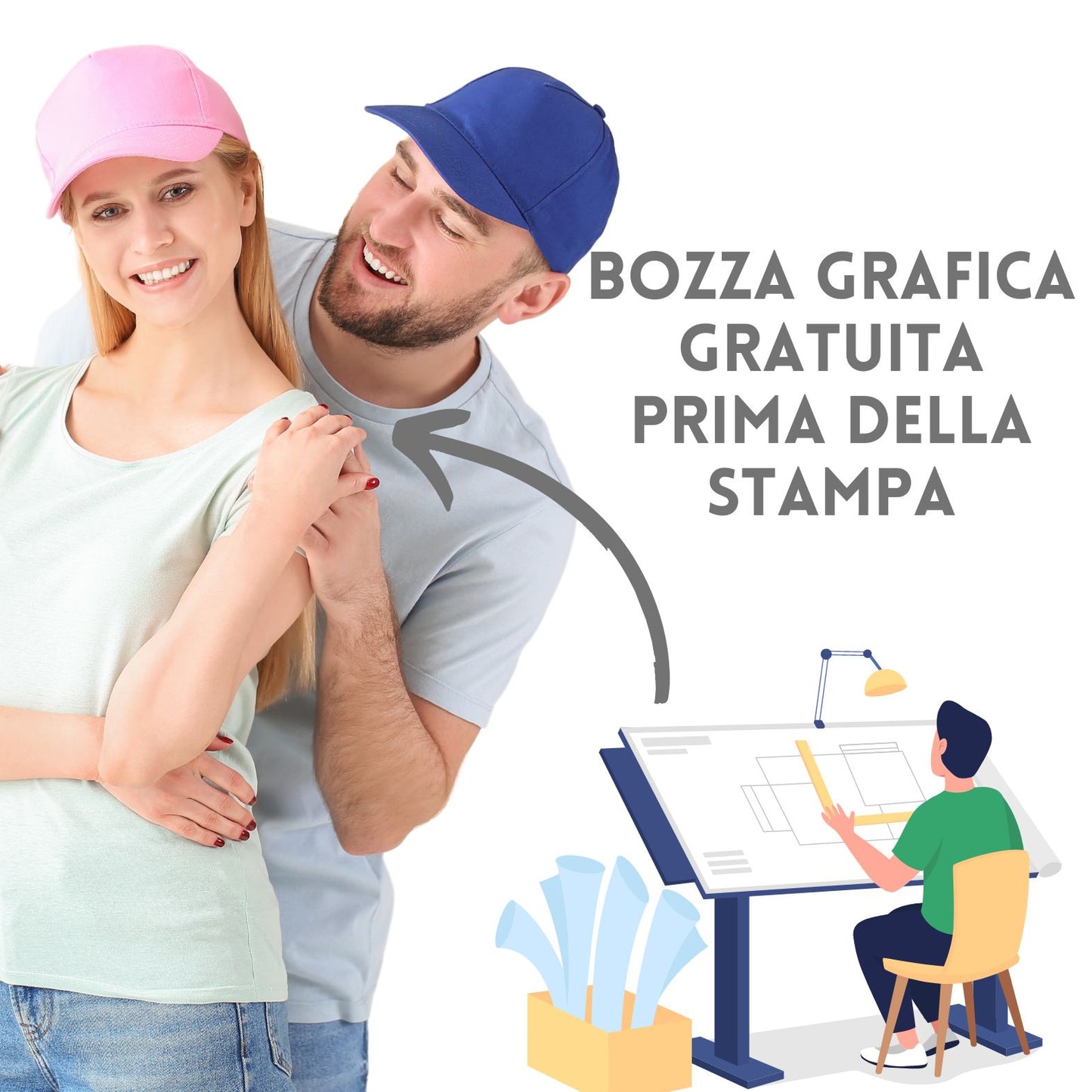 Cappellini personalizzati classici | Cod. PM105