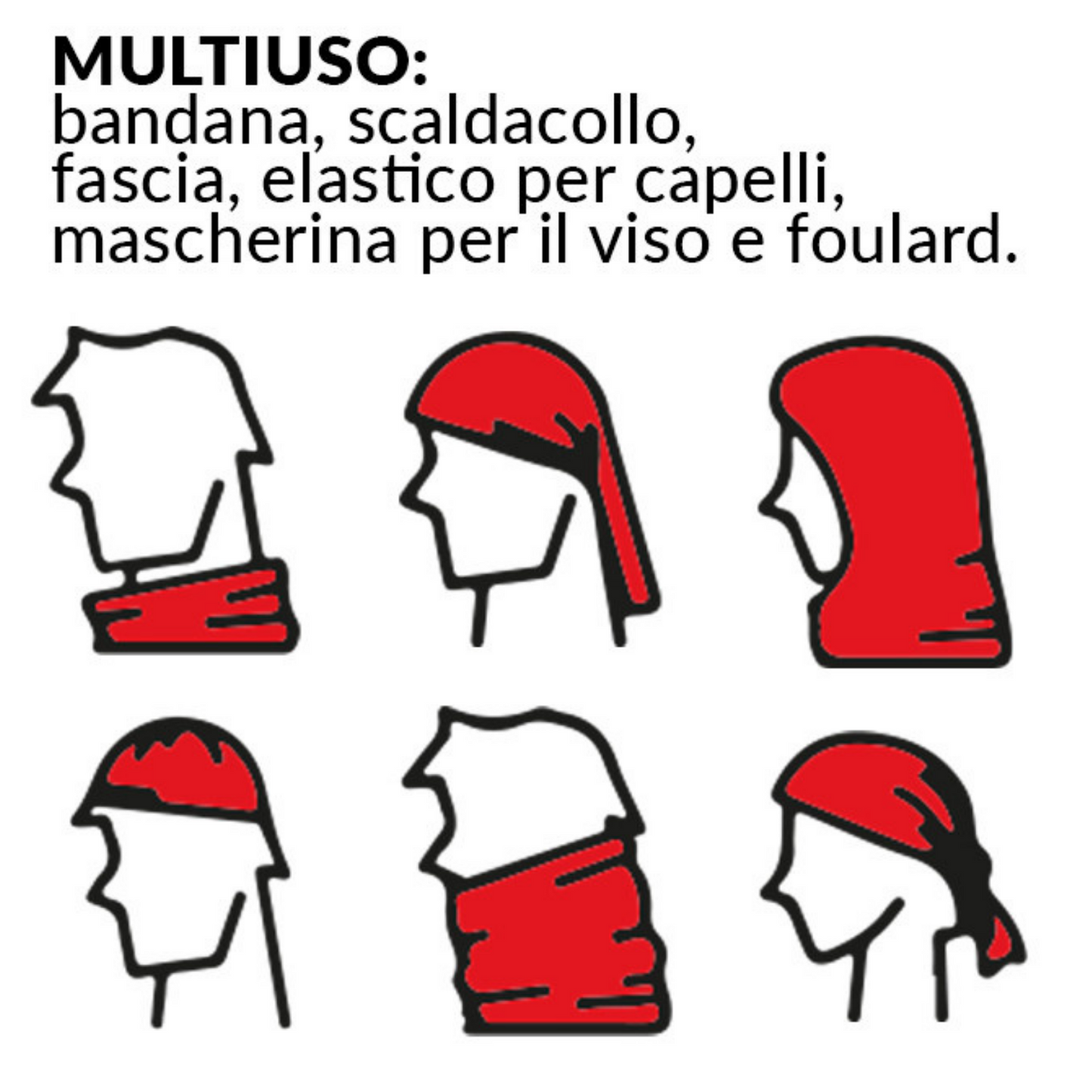 Bandana multiuso personalizzata