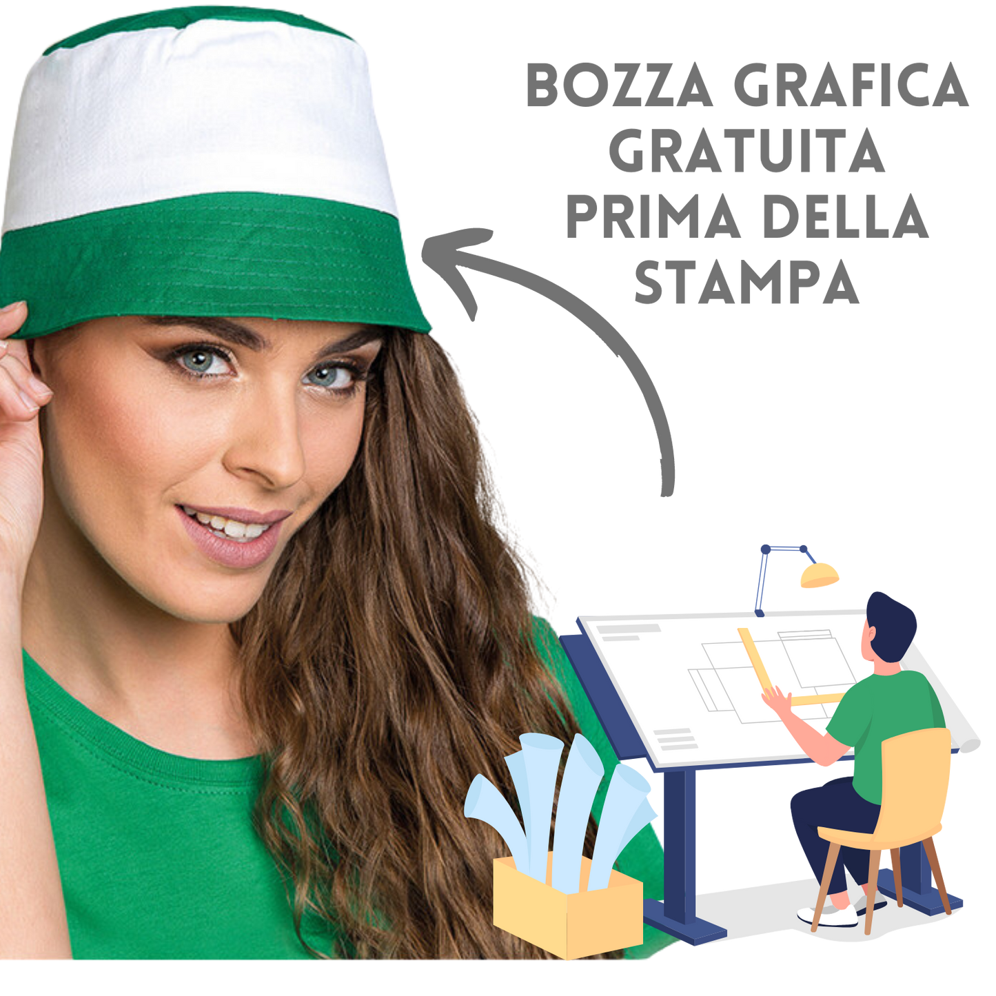 cappellino da pescatore personalizzato