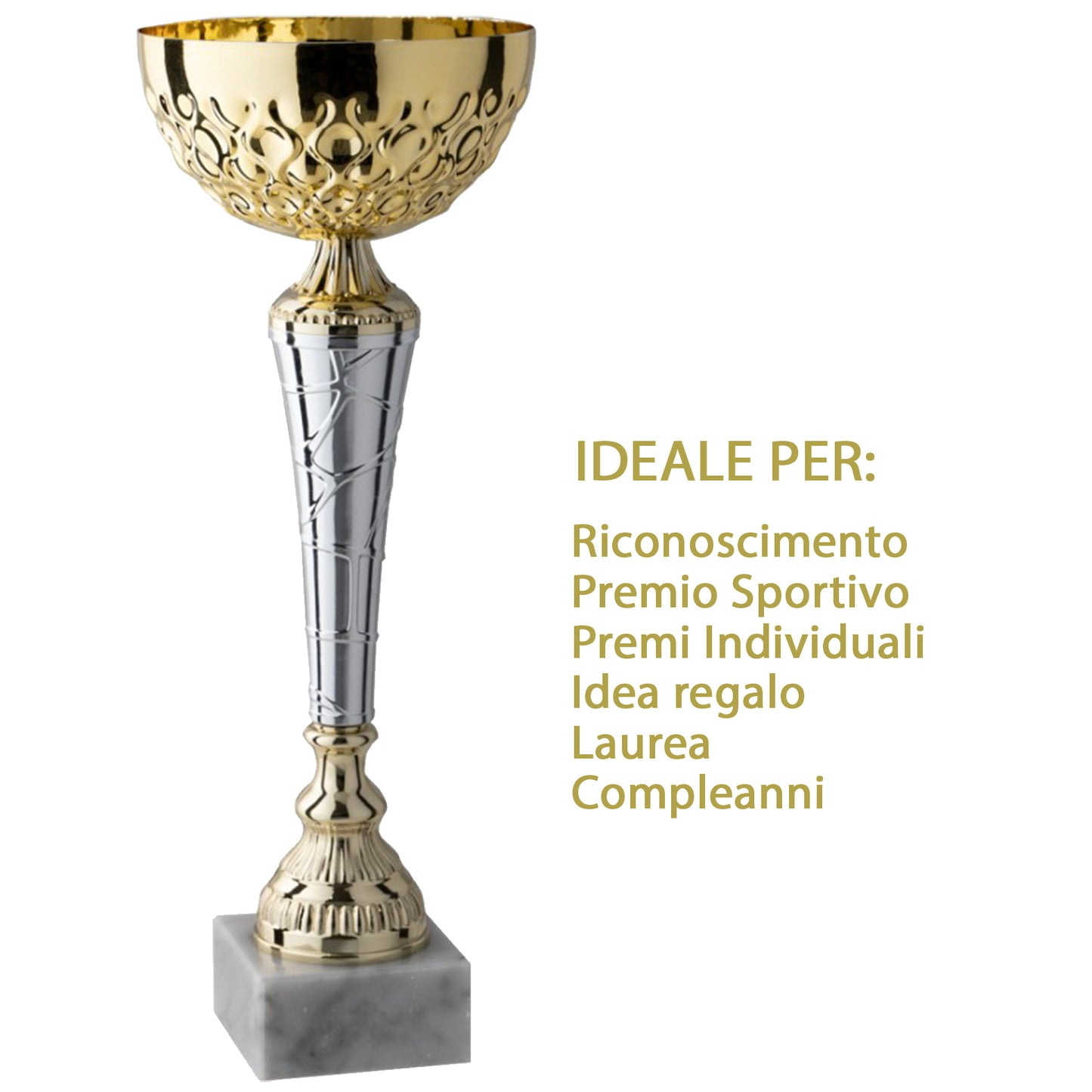 Coppa da 36 cm in metallo color oro | Cod. 11.873G