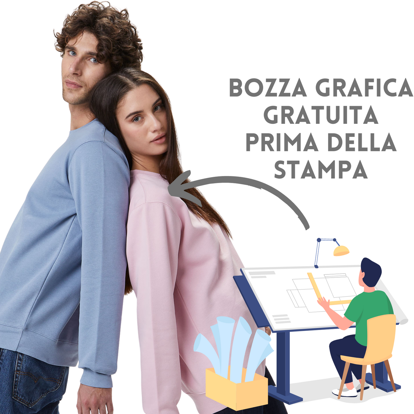 Felpa personalizzata classica | Cod. BS331