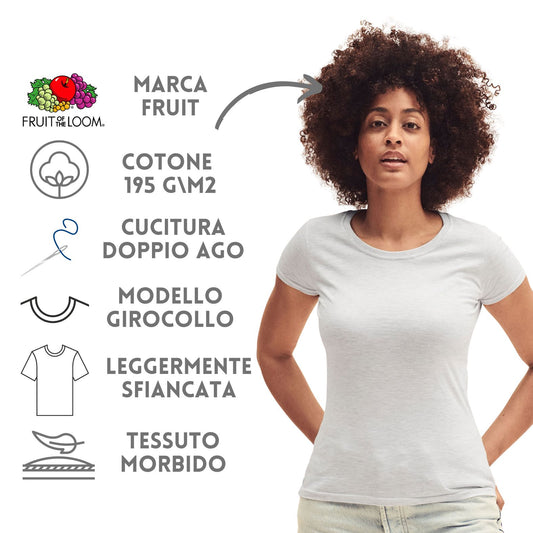 Magliette da donna personalizzate modello Fruit of the loom | Cod. FR614240