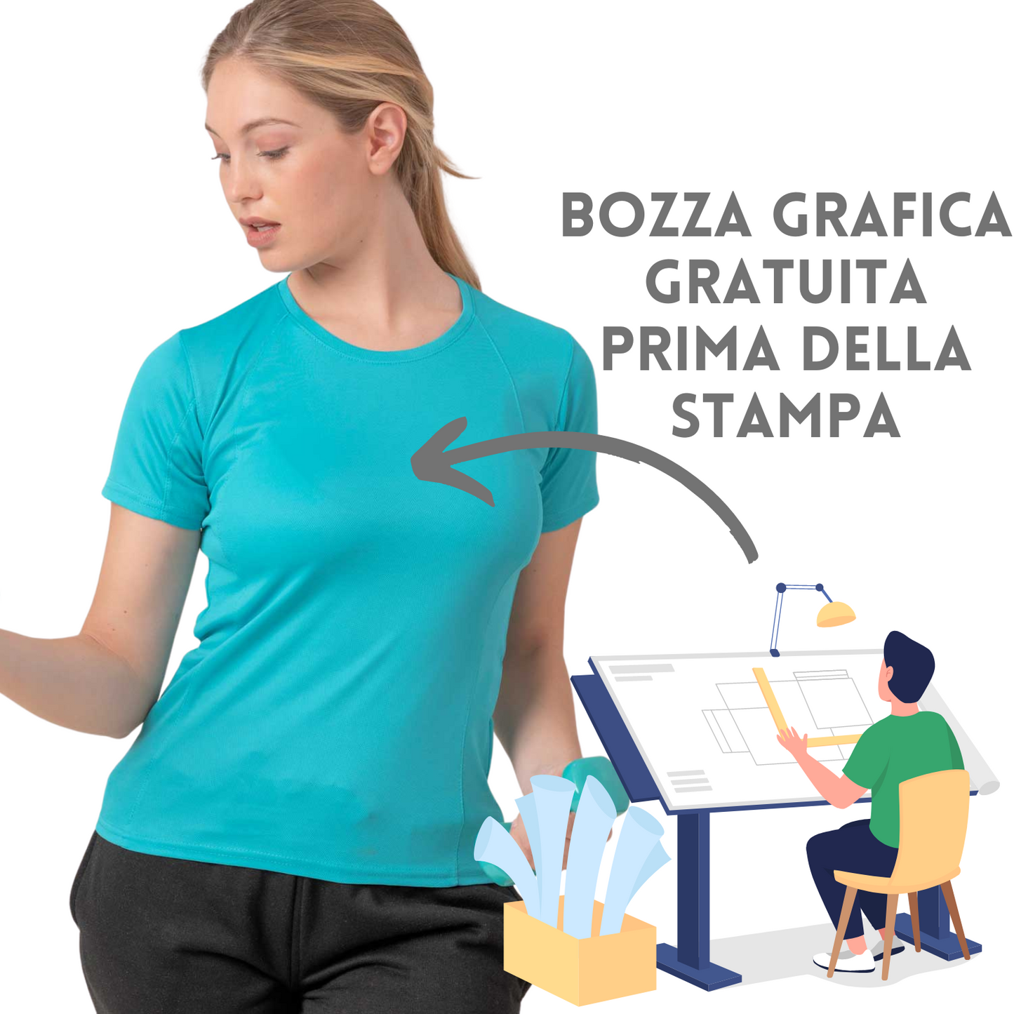Magliette personalizzate sportive da donna
