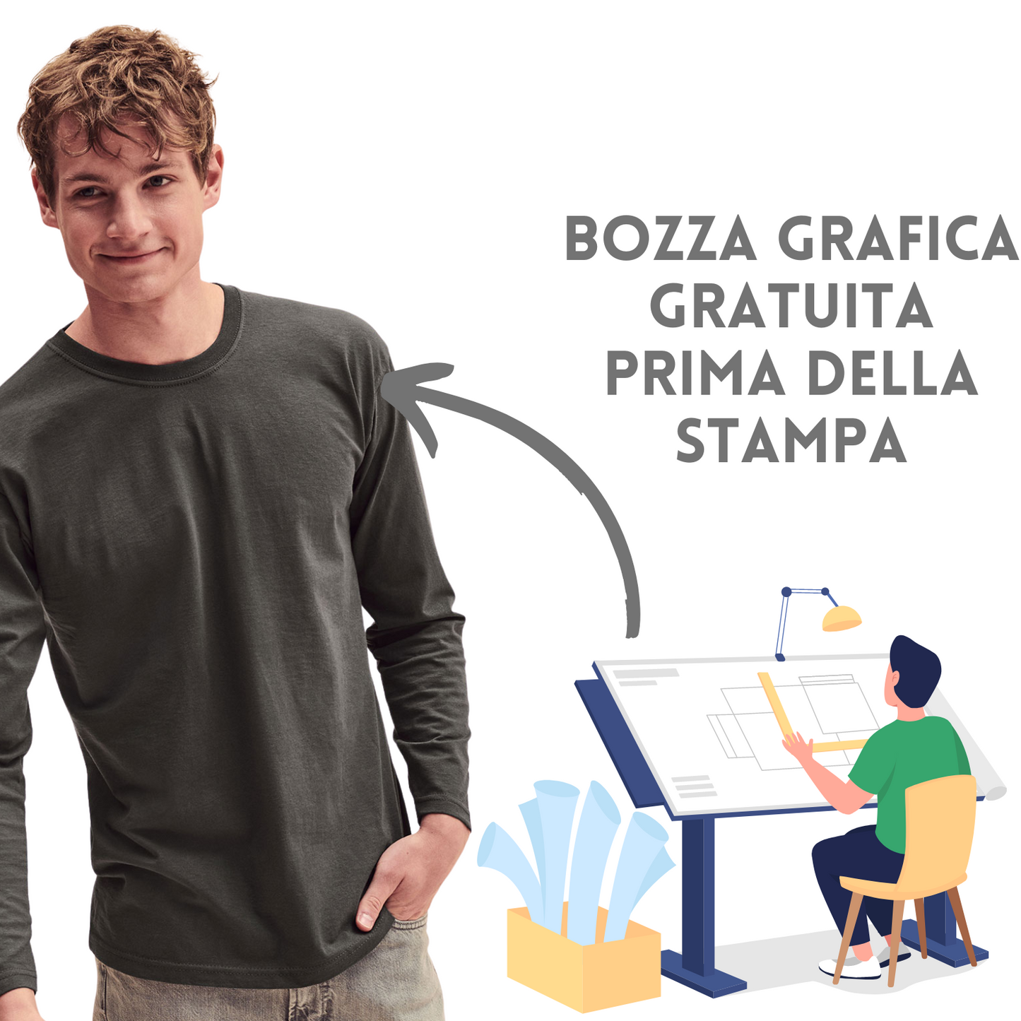 Magliette personalizzate manica lunga