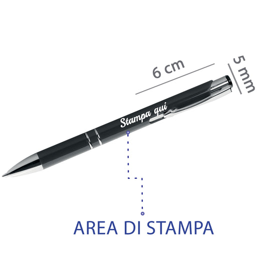 Penna a scatto modello Vivid personalizzate