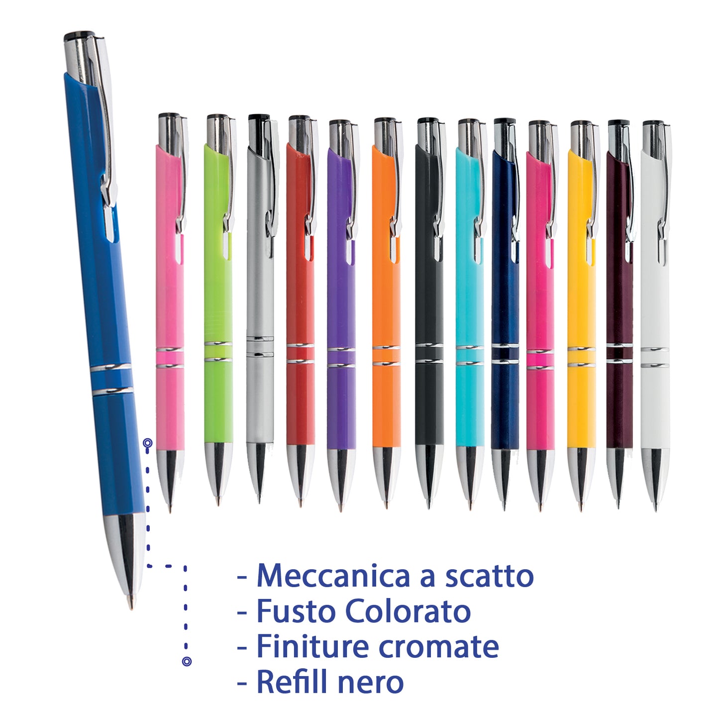 Penna a scatto modello Vivid personalizzate | Cod. PD194