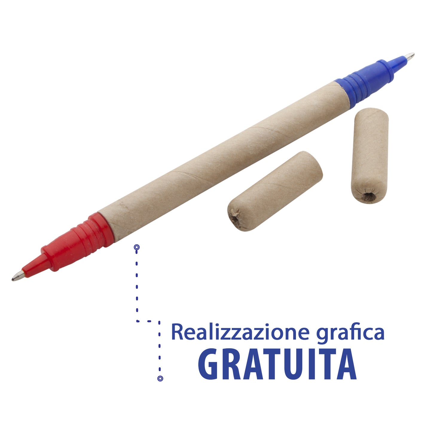 Penna personalizzabile modello ecologico due colori