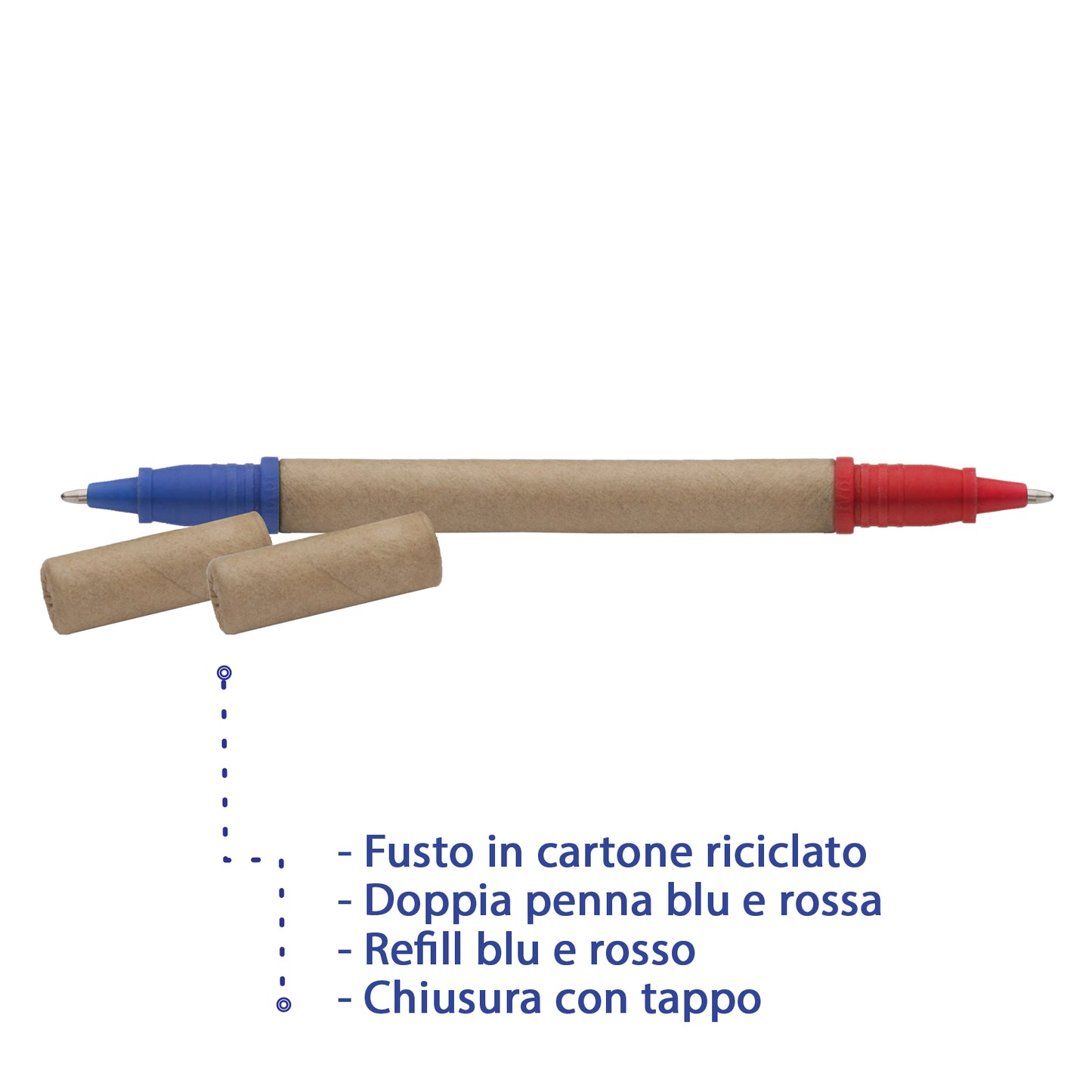 Penna personalizzabile modello ecologico due colori