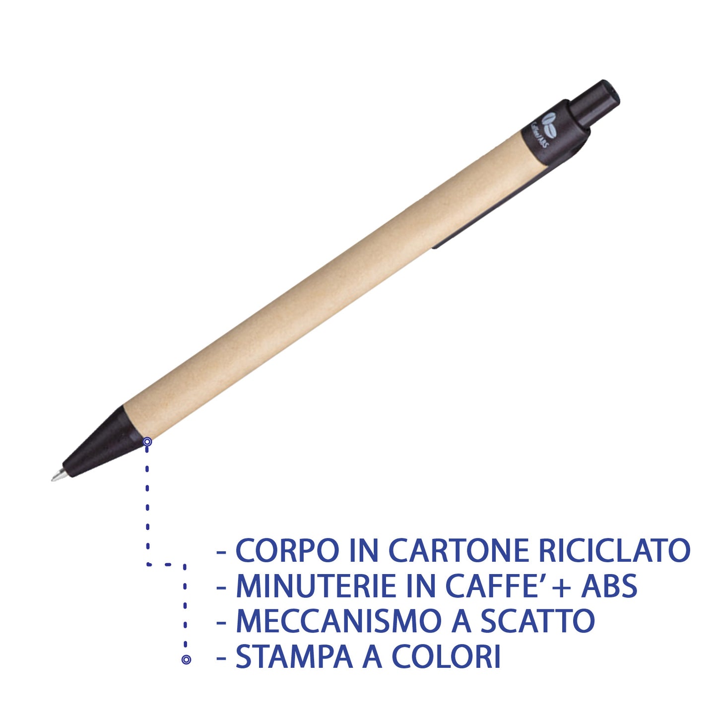 Penne ecologiche con logo personalizzato