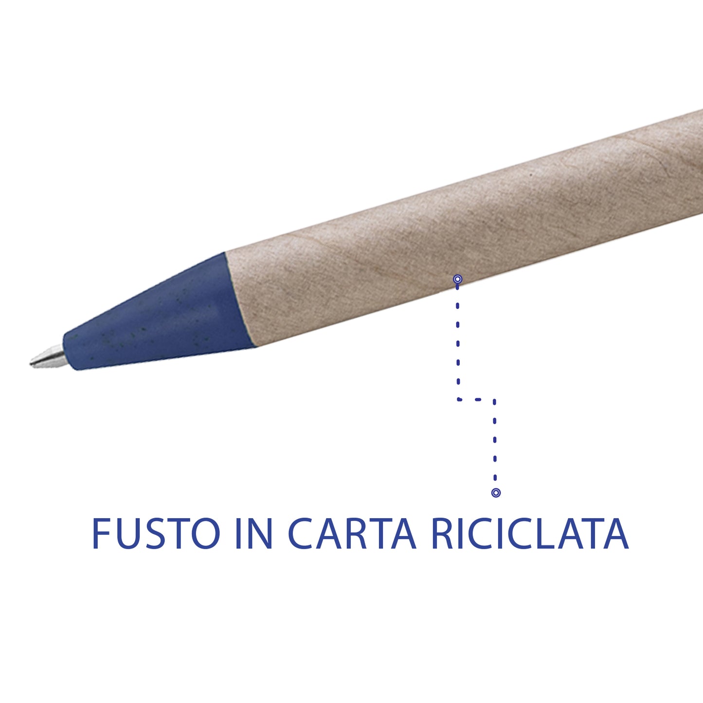 Penna a scatto ecologica in carta e paglia di frumento | Cod. PD495