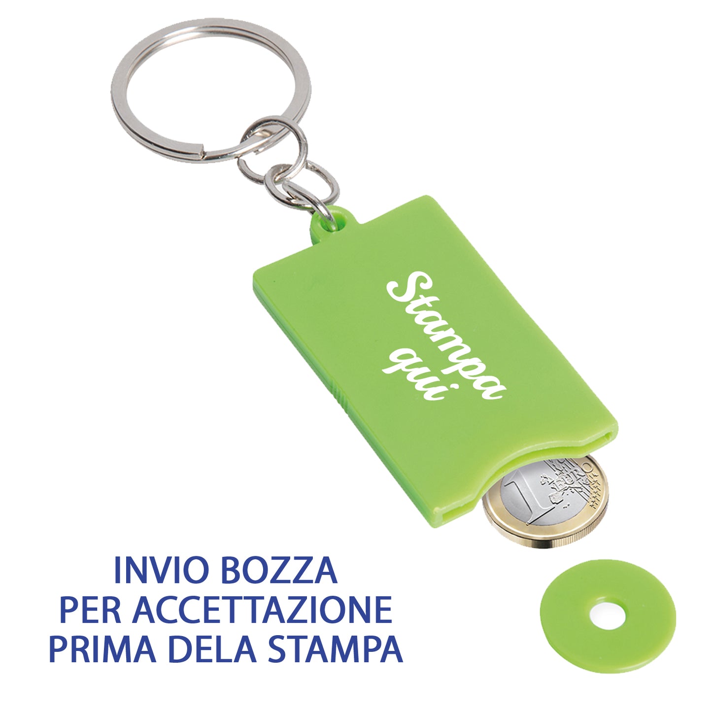 portachiavi personalizzati metallo uomo economici gadget pubblicitari personalizzabili logo azienda casa auto gettone moneta carrello spesa