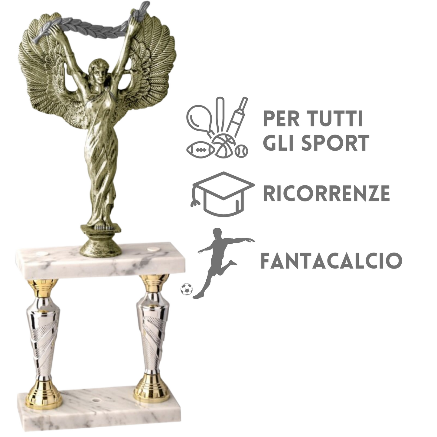 coppa trofeo personalizzata da 50 cm con targhetta