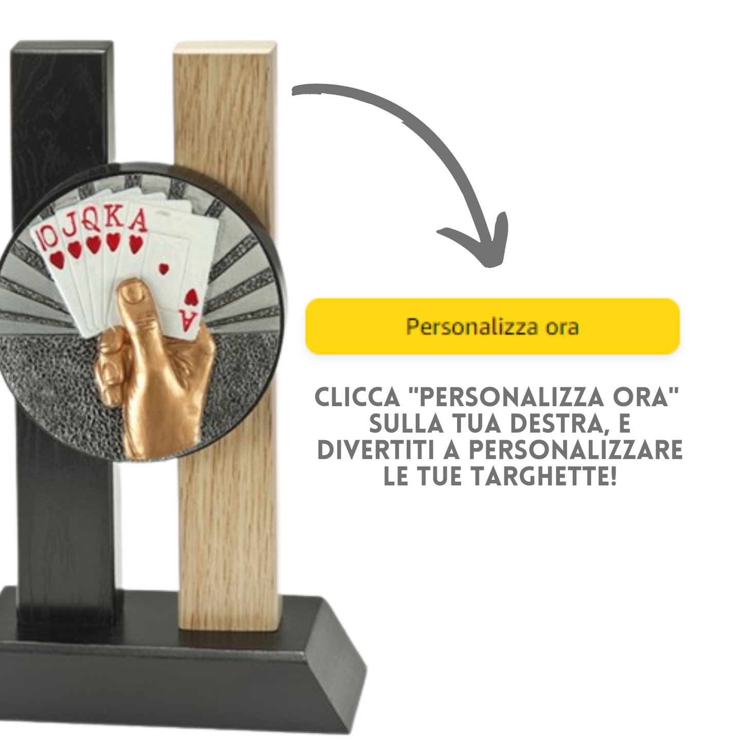 Premiazione personalizzata gioco carte