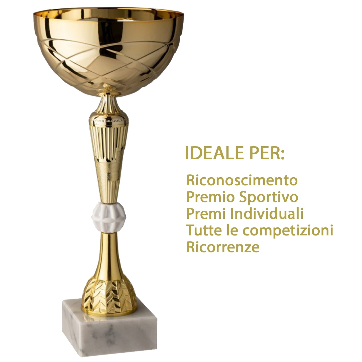 Coppa da 40 cm in metallo color oro | Cod. 11.141G