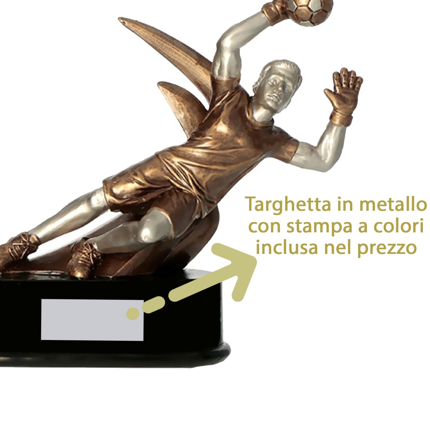 Premio portiere da 17x19 cm personalizzato | Cod. 15.322B
