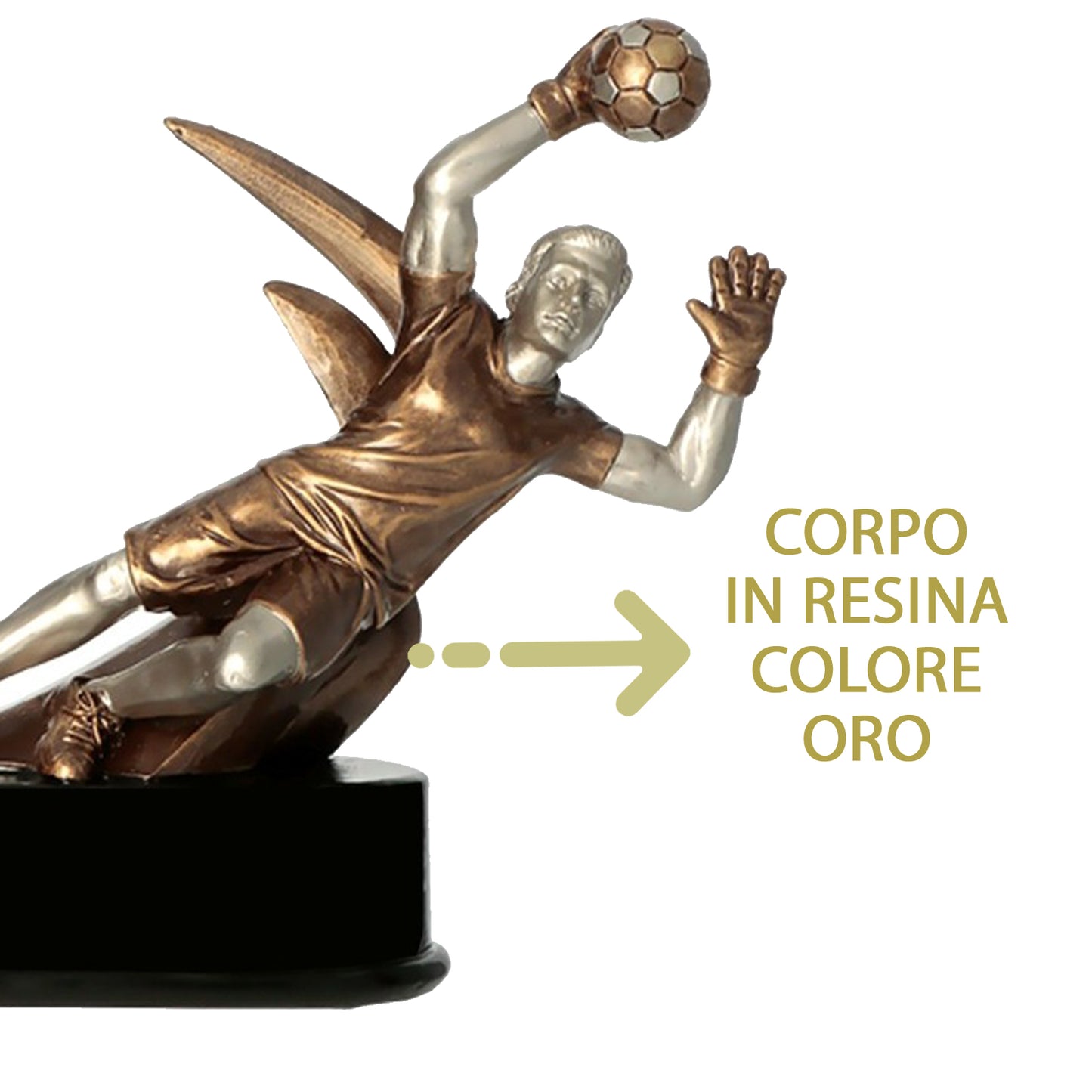 Premio portiere da 17x19 cm personalizzato | Cod. 15.322B