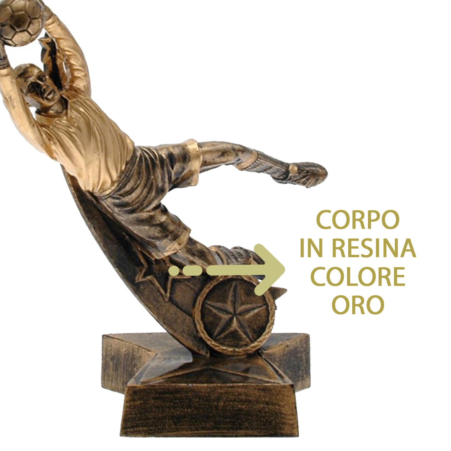Premio portiere da 13x18 cm personalizzato | Cod. 15.341