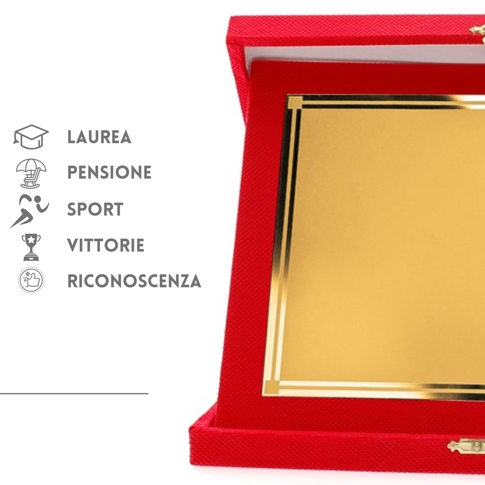 Targa riconoscimento personalizzata