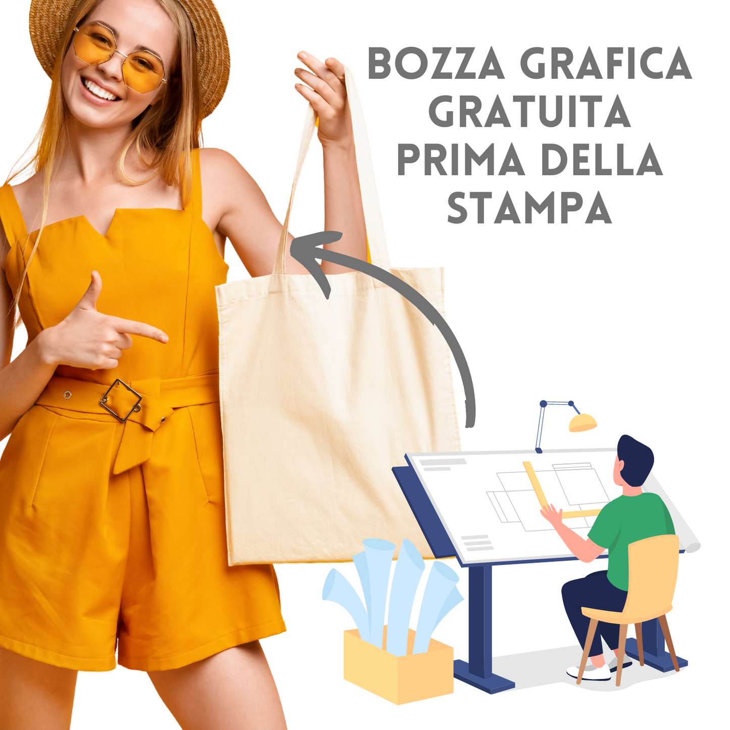 Shopper personalizzate in cotone