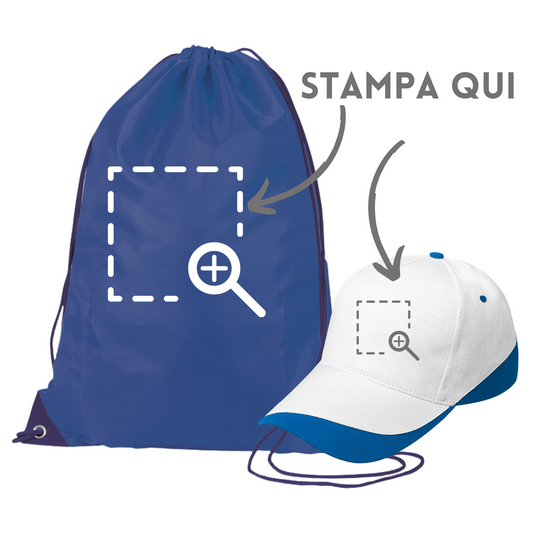 cappellini e sacche personalizzate