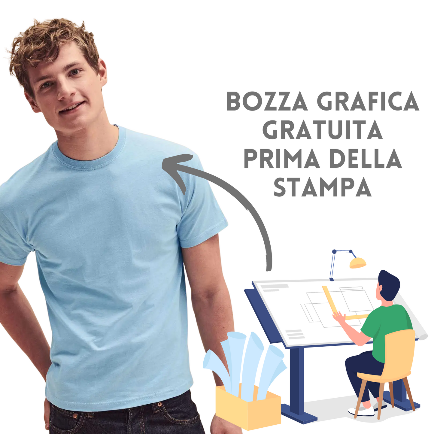 Magliette personalizzate + cappellini personalizzati