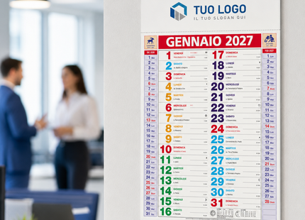 Kit 100 calendari 2027 + 100 penne - Modello color