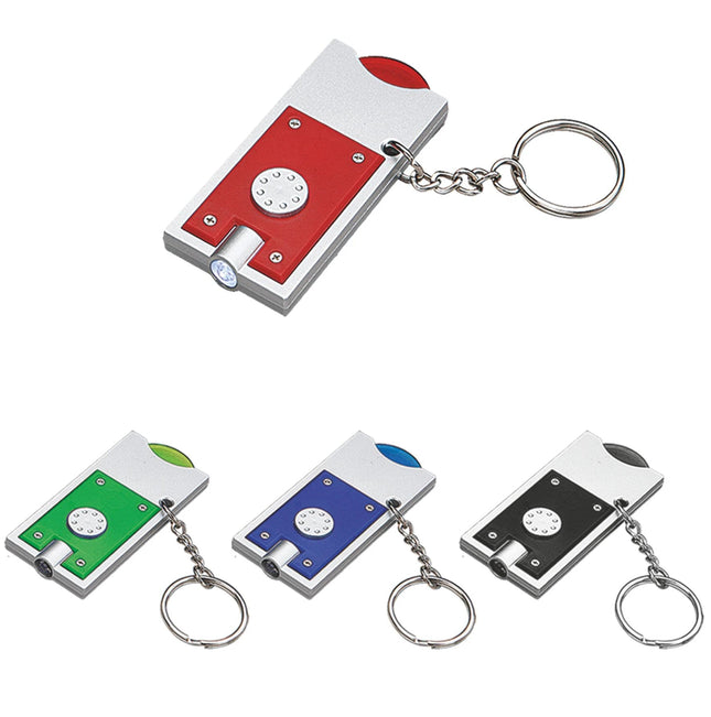 Portachiavi gettone carrello e luce led - Lux