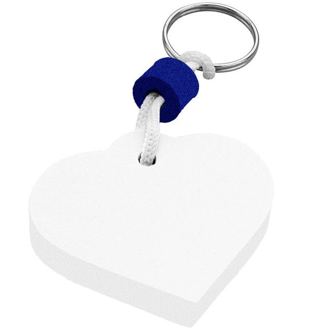 Portachiavi galleggiante bianco - Cuore
