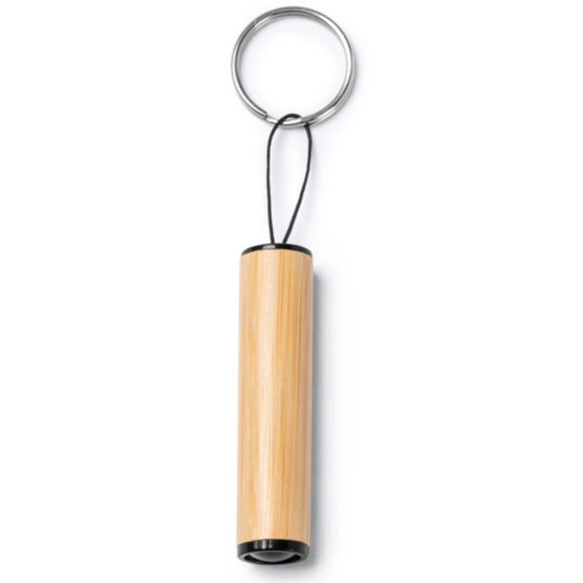 Portachiavi personalizzati torcia in bamboo - Lacy