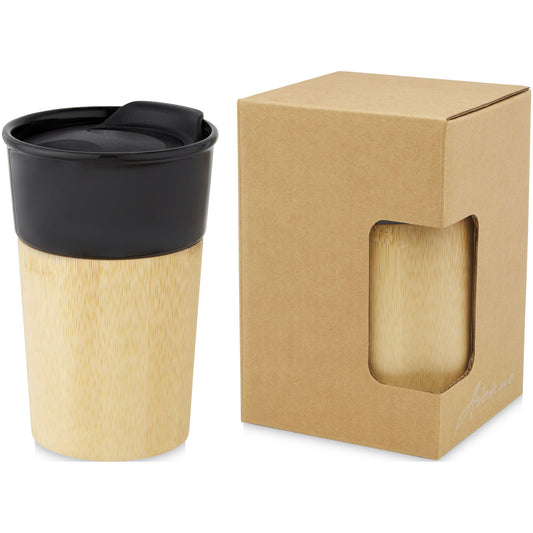 Tazza in porcellana da 320 ml con parete esterna in bambù Pereira