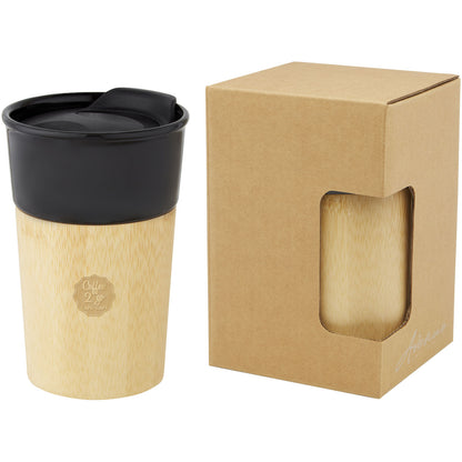 Tazza in porcellana da 320 ml con parete esterna in bambù Pereira