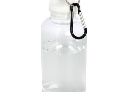 Borraccia in plastica riciclata certificata RCS da 400 ml con moschettone Oregon