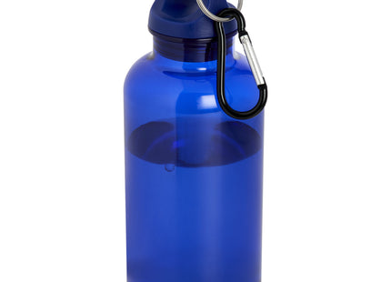 Borraccia in plastica riciclata certificata RCS da 400 ml con moschettone Oregon