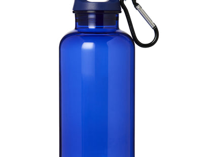 Borraccia in plastica riciclata certificata RCS da 400 ml con moschettone Oregon
