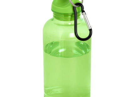 Borraccia in plastica riciclata certificata RCS da 400 ml con moschettone Oregon