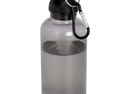 Borraccia in plastica riciclata certificata RCS da 400 ml con moschettone Oregon