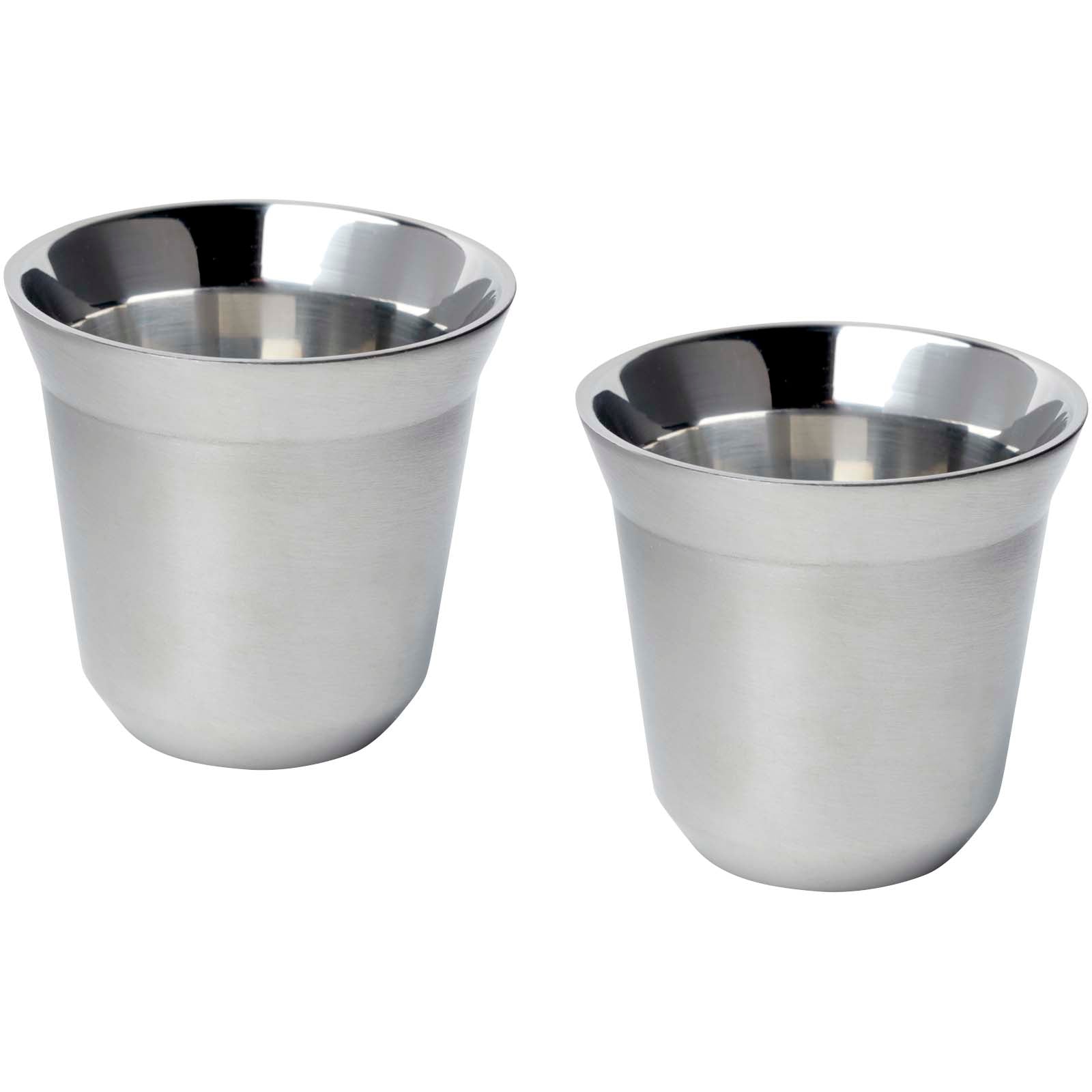  Set di tazze per caffè espresso in acciaio inossidabile certificato RCS da 80 ml Duo 